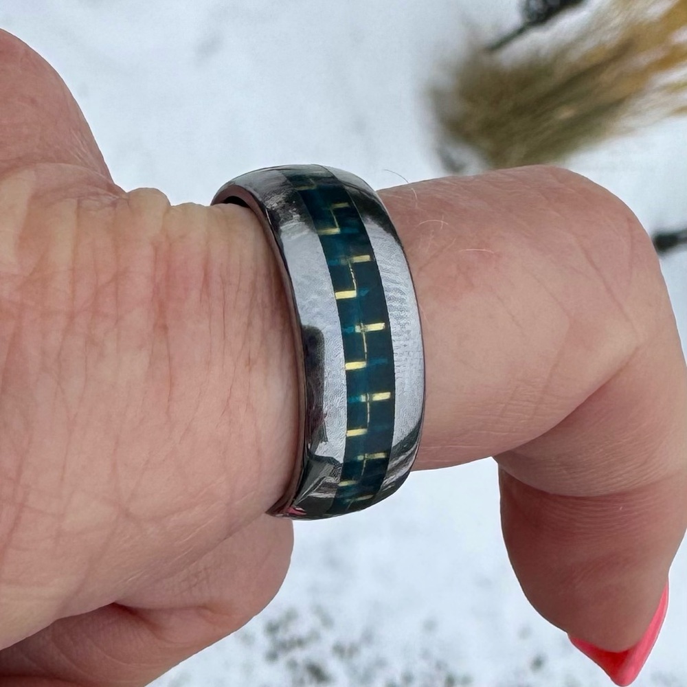 Men’s Tungsten Carbide Wedding Band Ring - Picture 5 of 7